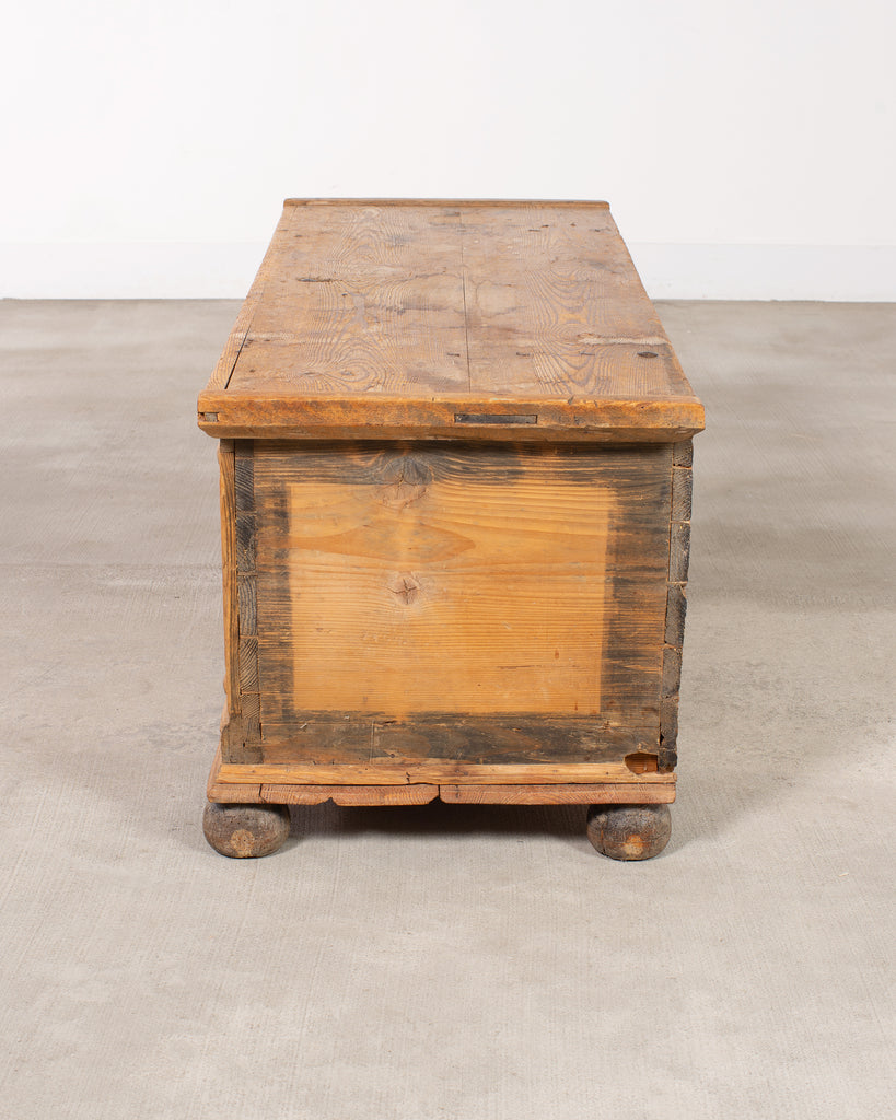 18th Century Dutch Baroque Style Pine Mule Blanket Chest