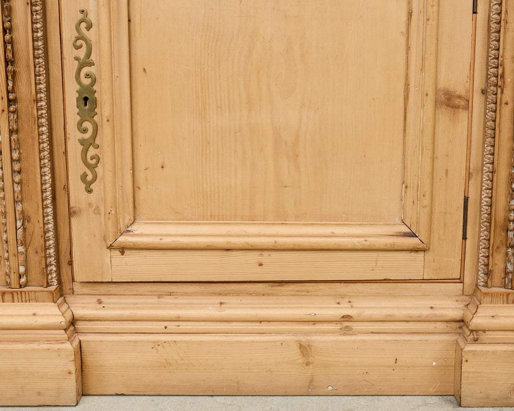 19th Century French Pine Library Bibliotheque Bookcase