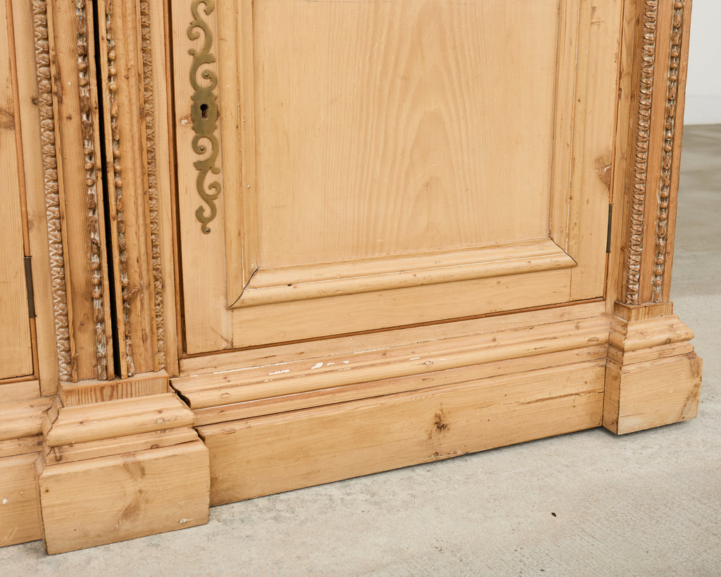 19th Century French Pine Library Bibliotheque Bookcase