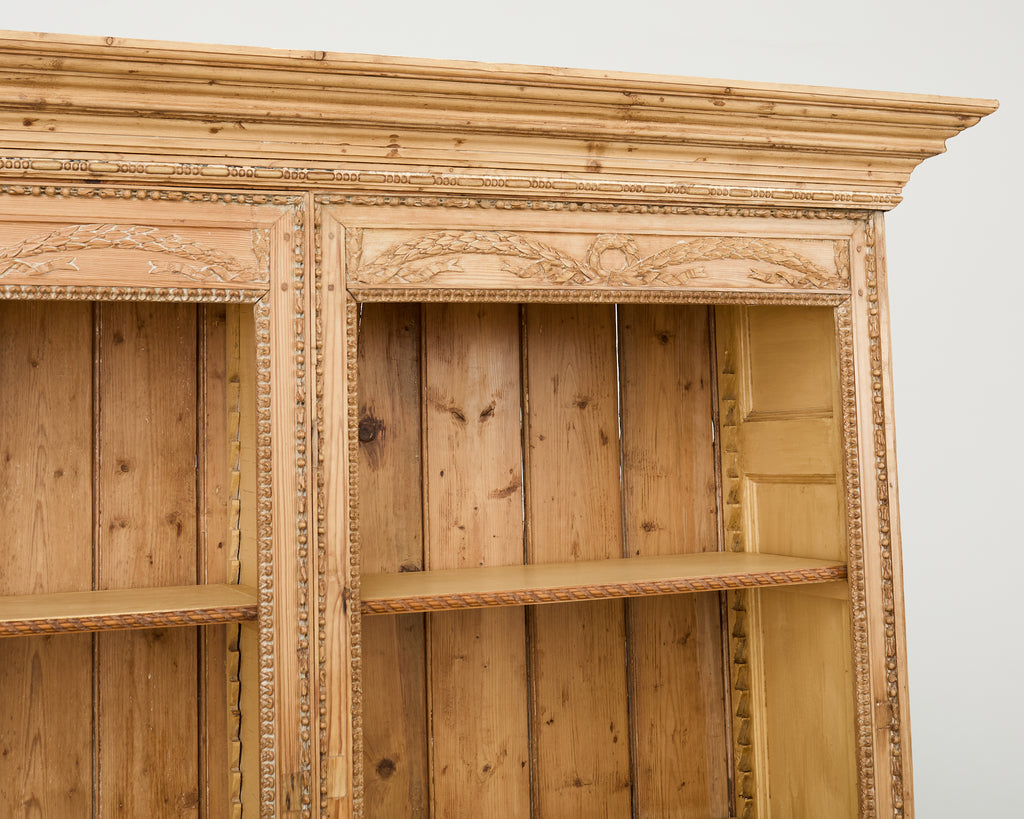 19th Century French Pine Library Bibliotheque Bookcase