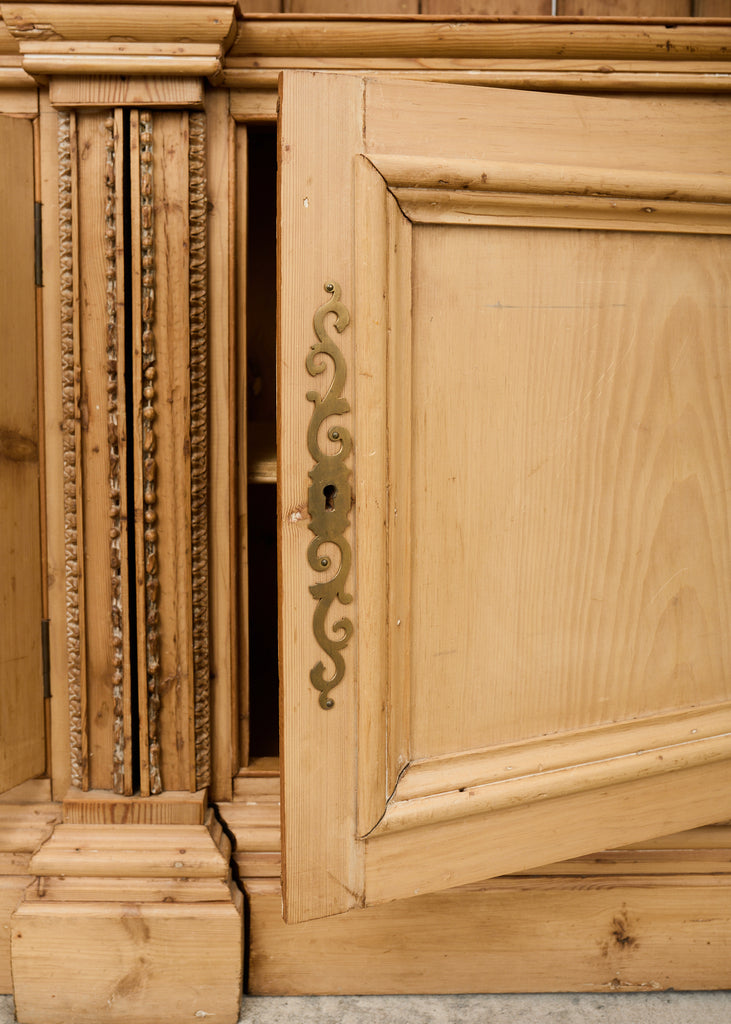 19th Century French Pine Library Bibliotheque Bookcase
