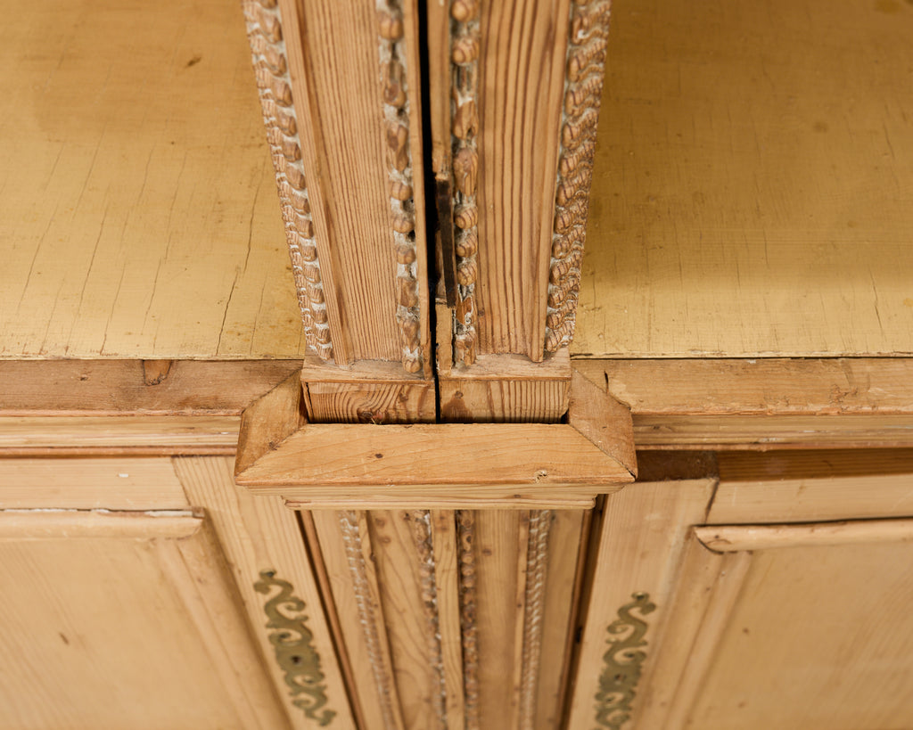 19th Century French Pine Library Bibliotheque Bookcase