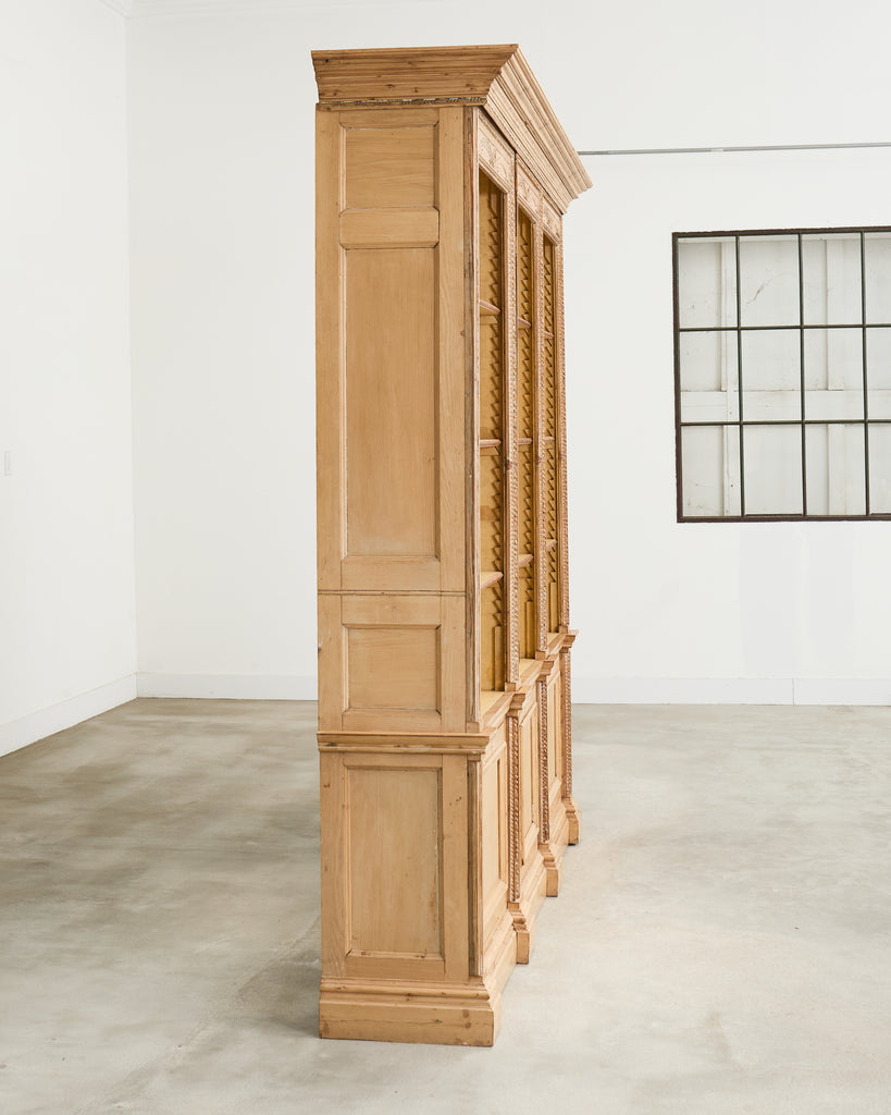 19th Century French Pine Library Bibliotheque Bookcase