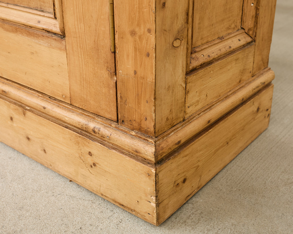 English George III Style Pine Astral Glazed Bibliotheque Bookcase