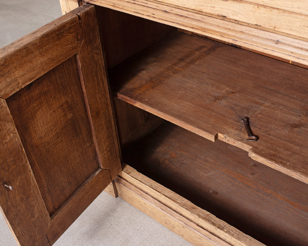 Country French Provincial Bleached Oak Enfilade Sideboard 8 Ft