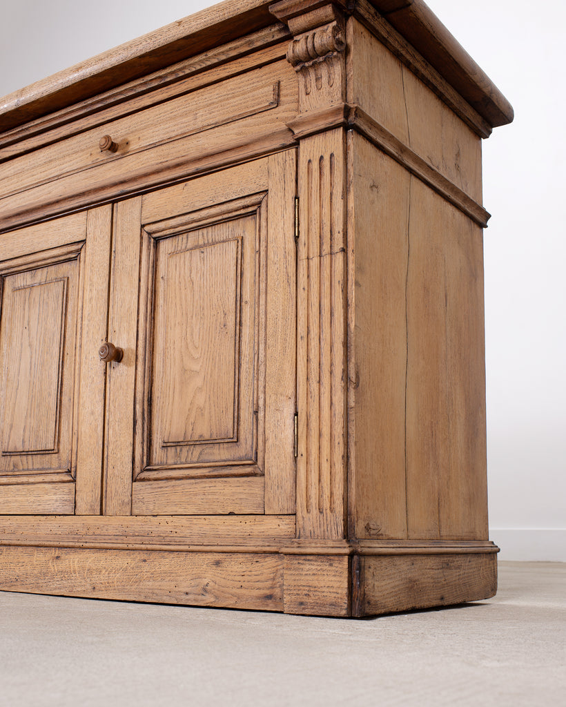 Country French Provincial Bleached Oak Enfilade Sideboard 8 Ft