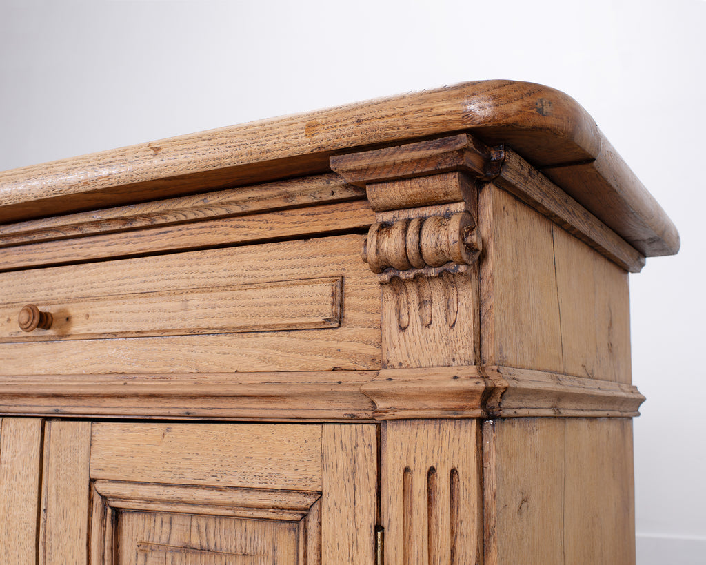 Country French Provincial Bleached Oak Enfilade Sideboard 8 Ft
