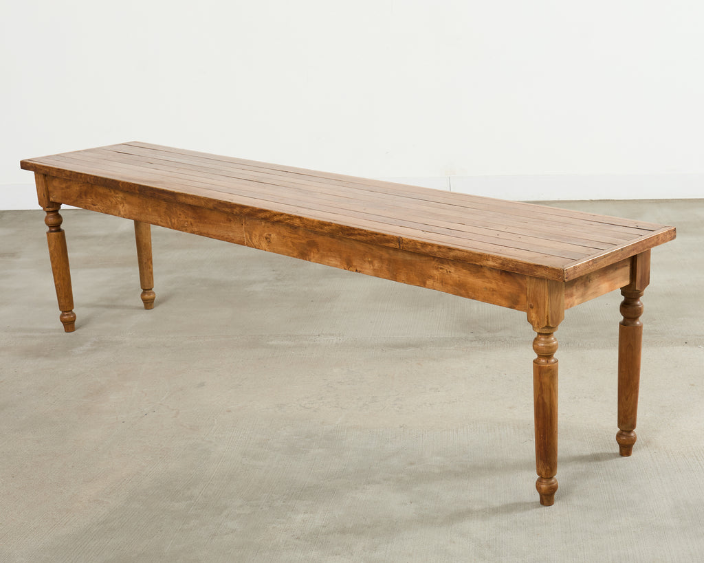 Country Farmhouse Hardwood Console Display Sofa Table 8 Ft