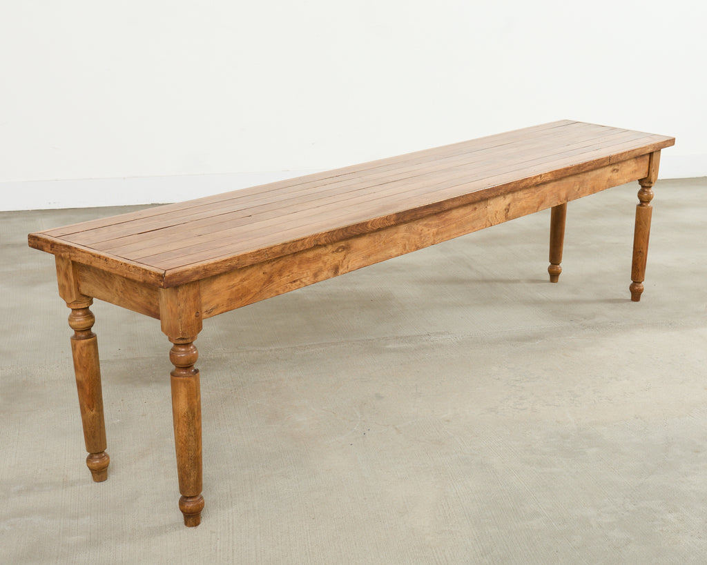 Country Farmhouse Hardwood Console Display Sofa Table 8 Ft