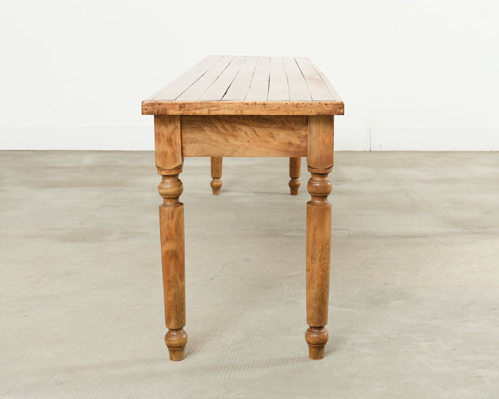 Country Farmhouse Hardwood Console Display Sofa Table 8 Ft