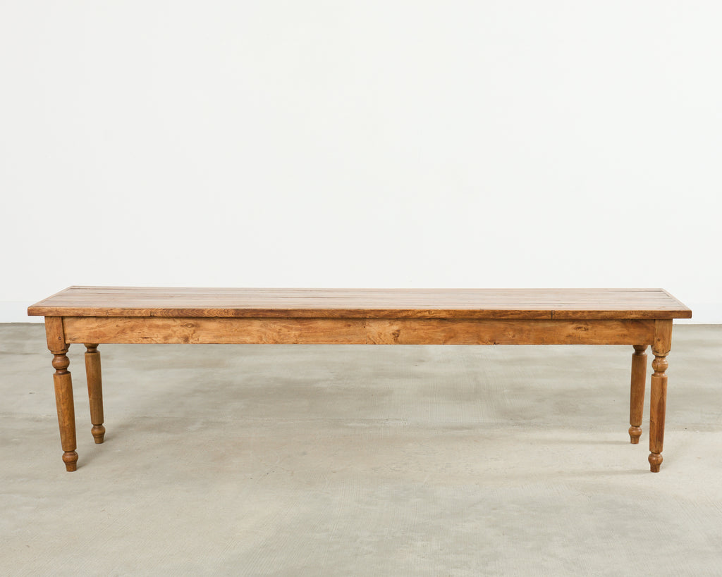 Country Farmhouse Hardwood Console Display Sofa Table 8 Ft