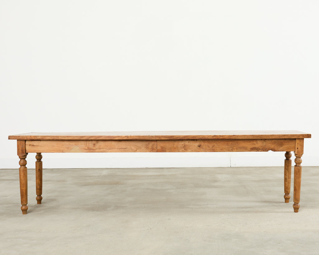 Country Farmhouse Hardwood Console Display Sofa Table 8 Ft