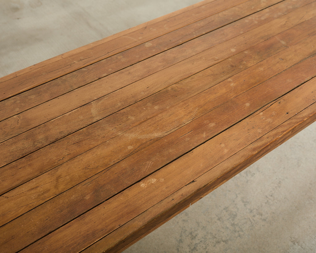 Country Farmhouse Hardwood Console Display Sofa Table 8 Ft