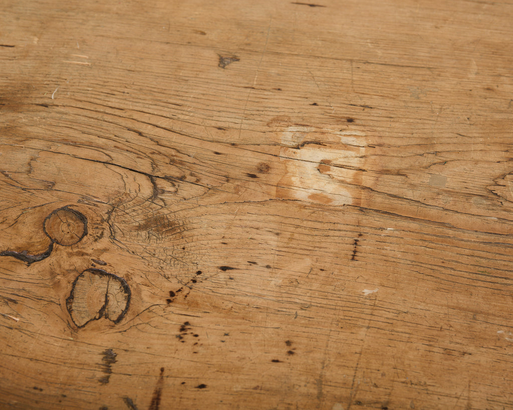 Country English Farmhouse Pine Three Drawer Console Table