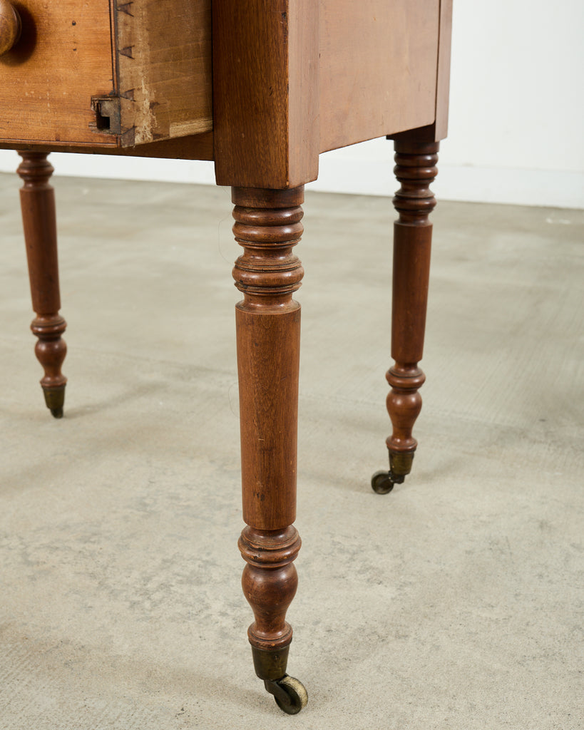 19th Century Country English Fruitwood Farmhouse Work Table