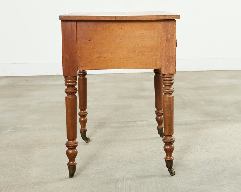 19th Century Country English Fruitwood Farmhouse Work Table