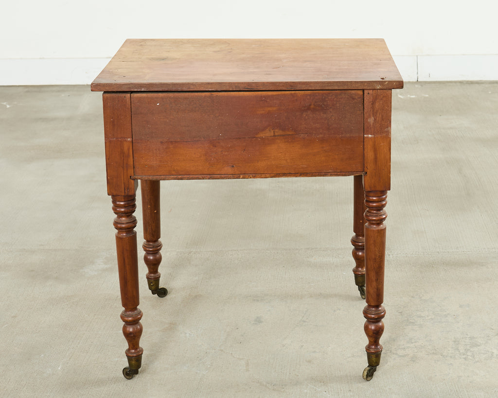 19th Century Country English Fruitwood Farmhouse Work Table