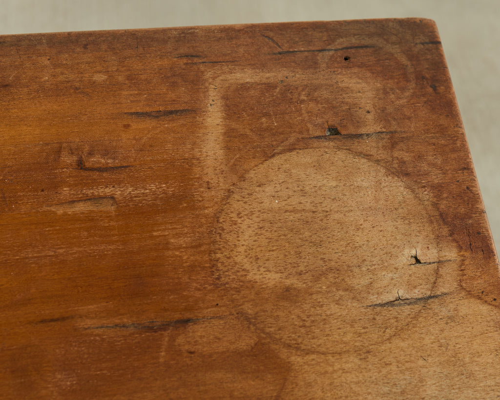 19th Century Country English Fruitwood Farmhouse Work Table