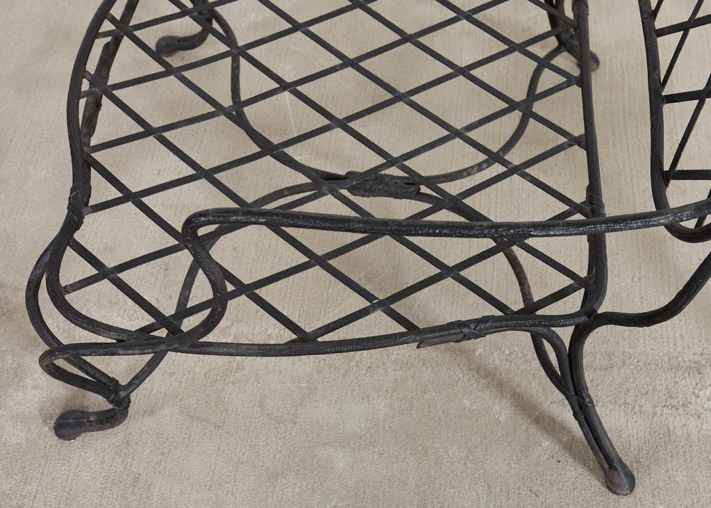 Rose Tarlow Style Iron Twig Garden Six-Piece Patio Suite