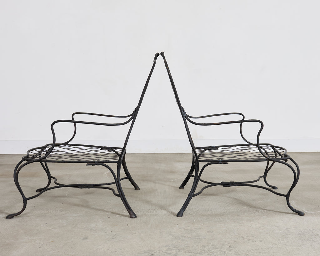 Rose Tarlow Style Iron Twig Garden Six-Piece Patio Suite