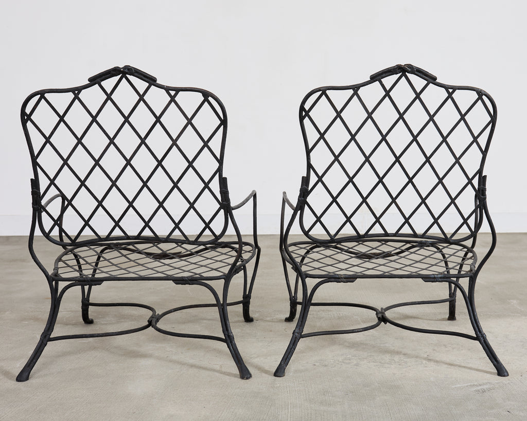 Rose Tarlow Style Iron Twig Garden Six-Piece Patio Suite