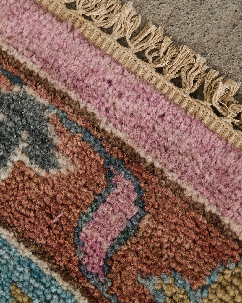 Jewel Toned Modern Turkish Oushak Rug