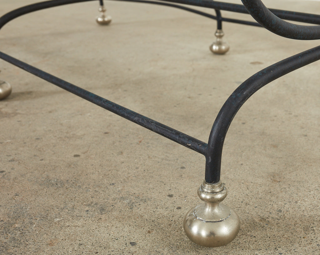 Set of Six Formations Neoclassical Style Iron Estate Chaise Lounges