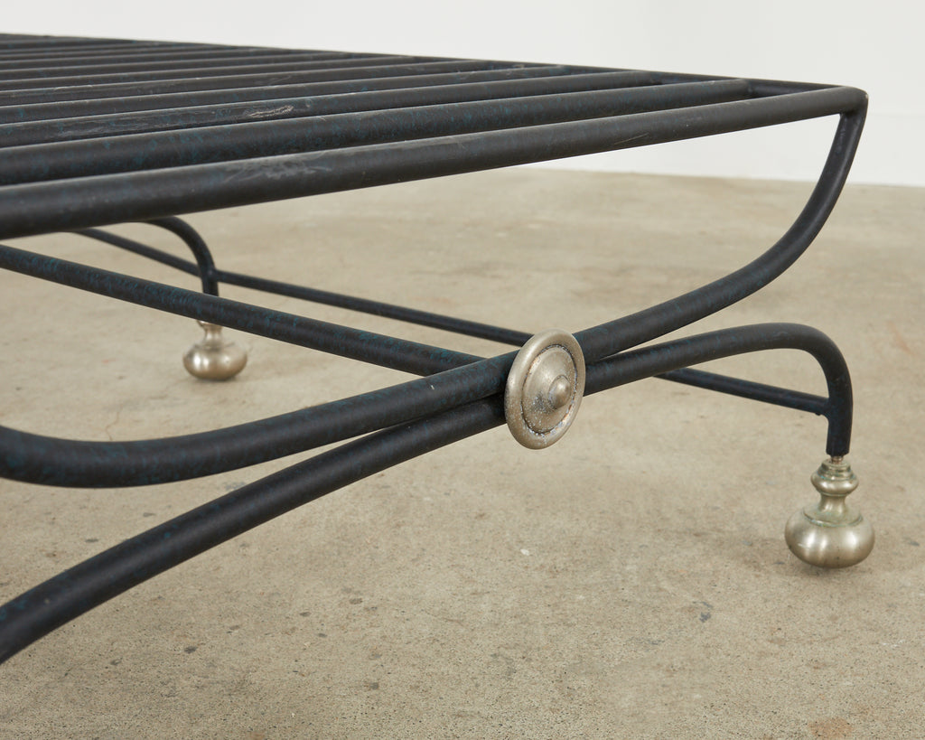 Set of Six Formations Neoclassical Style Iron Estate Chaise Lounges