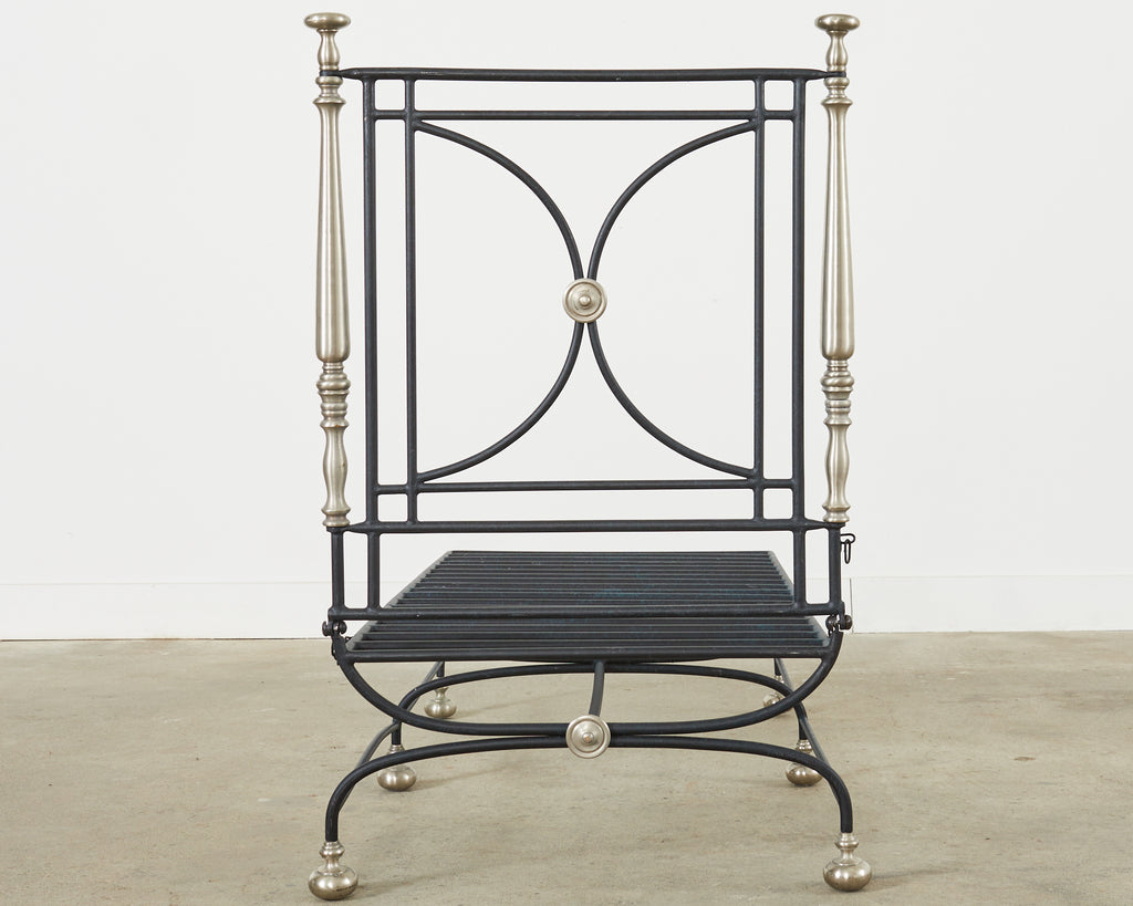 Set of Six Formations Neoclassical Style Iron Estate Chaise Lounges