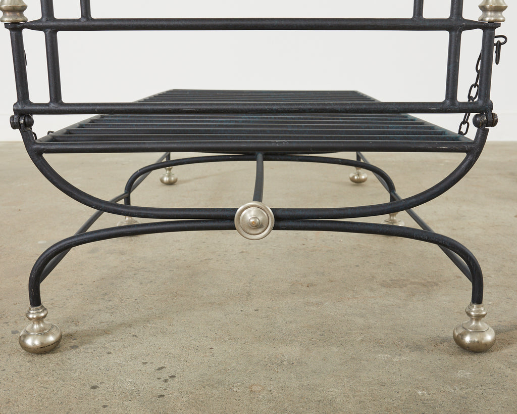 Set of Six Formations Neoclassical Style Iron Estate Chaise Lounges