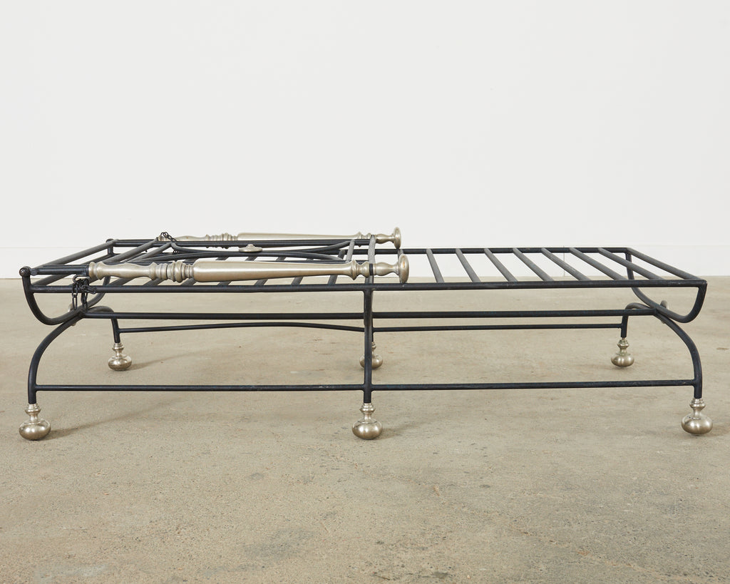 Set of Six Formations Neoclassical Style Iron Estate Chaise Lounges