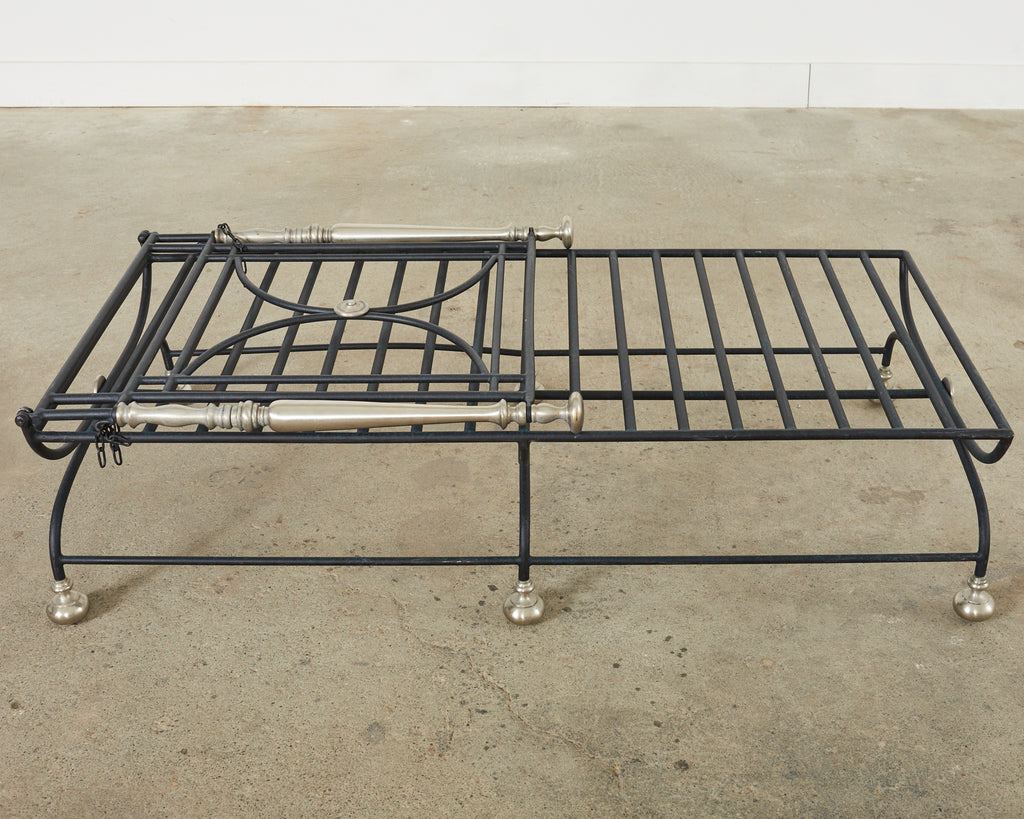 Set of Six Formations Neoclassical Style Iron Estate Chaise Lounges