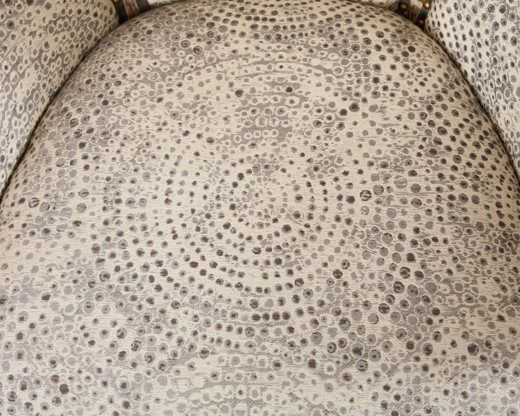 Pair French Provincial Style Cerused Oak Hooded Porters Chairs