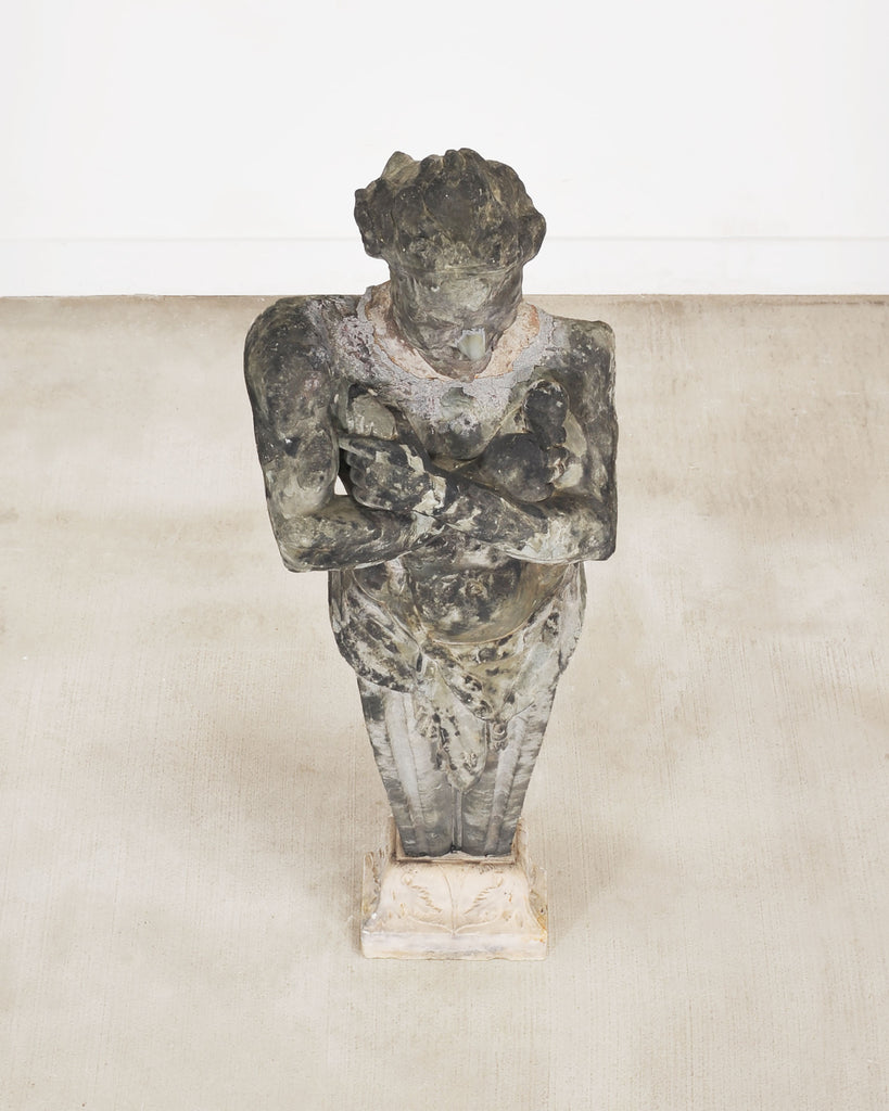 Hellenistic Greco-Roman Hermes Stone Marble Sculpture 5 Ft