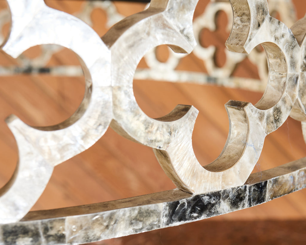 Monumental Ironies Capriz Shell Asilah Quatrefoil Chandelier
