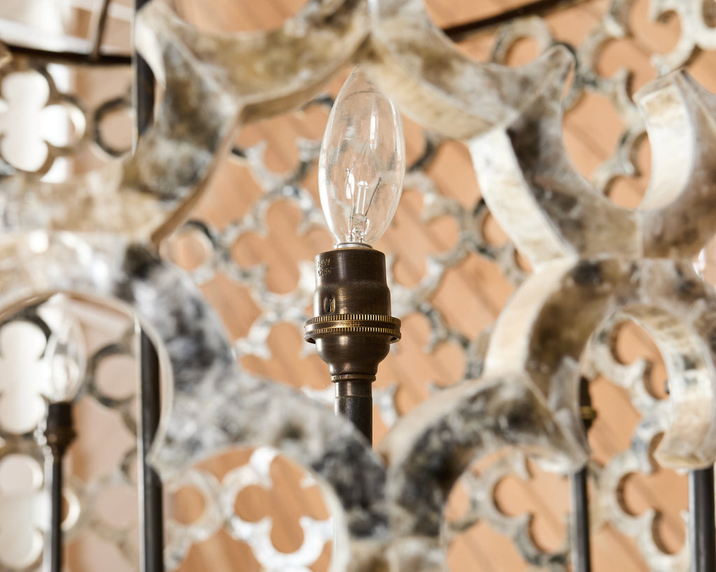 Monumental Ironies Capriz Shell Asilah Quatrefoil Chandelier