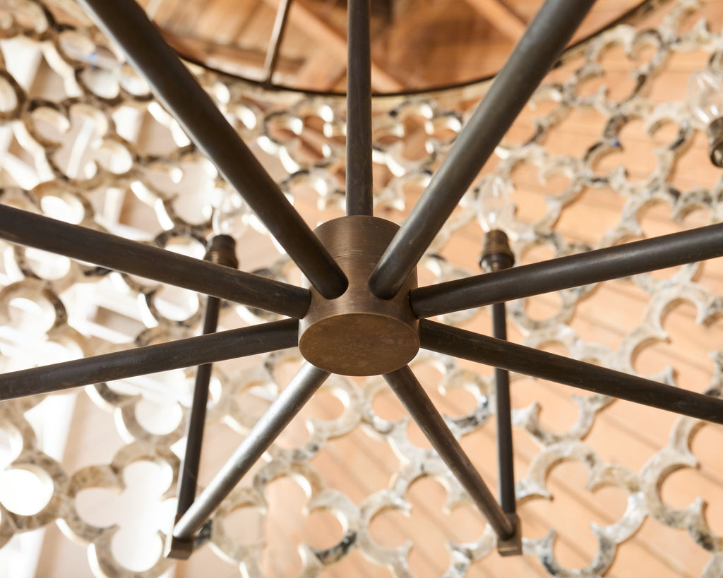 Monumental Ironies Capriz Shell Asilah Quatrefoil Chandelier