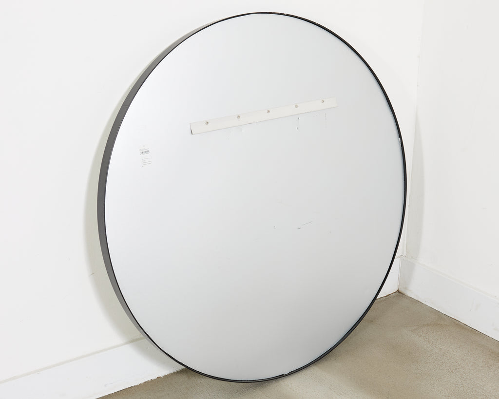 Restoration Hardware Round Bristol Mirror Blackened 42 In.