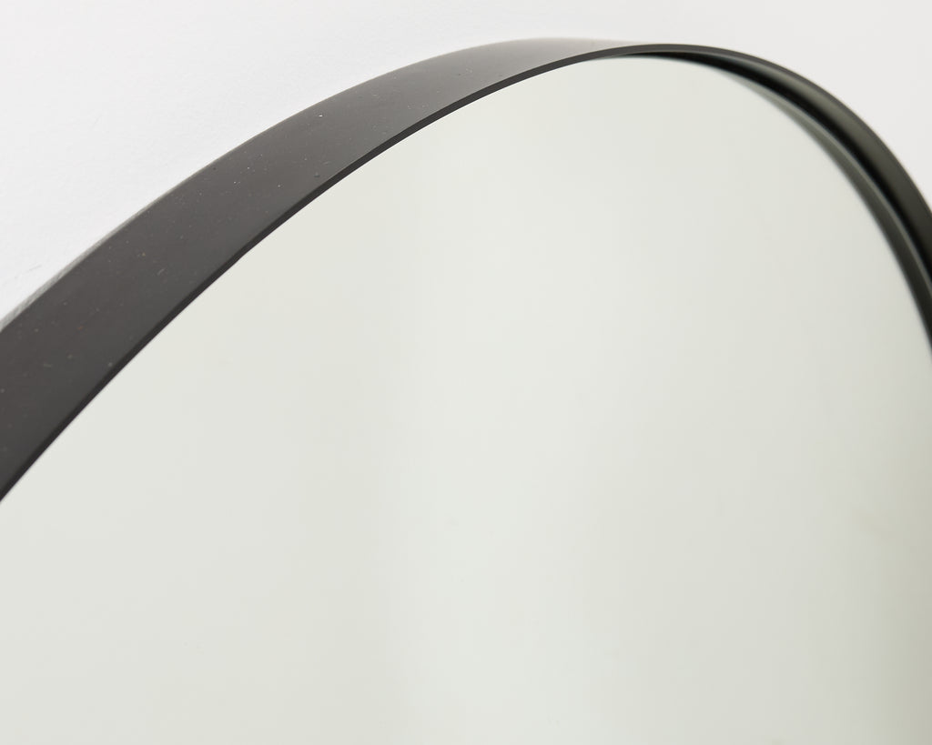 Restoration Hardware Round Bristol Mirror Blackened 42 In.