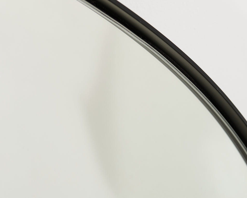 Restoration Hardware Round Bristol Mirror Blackened 42 In.