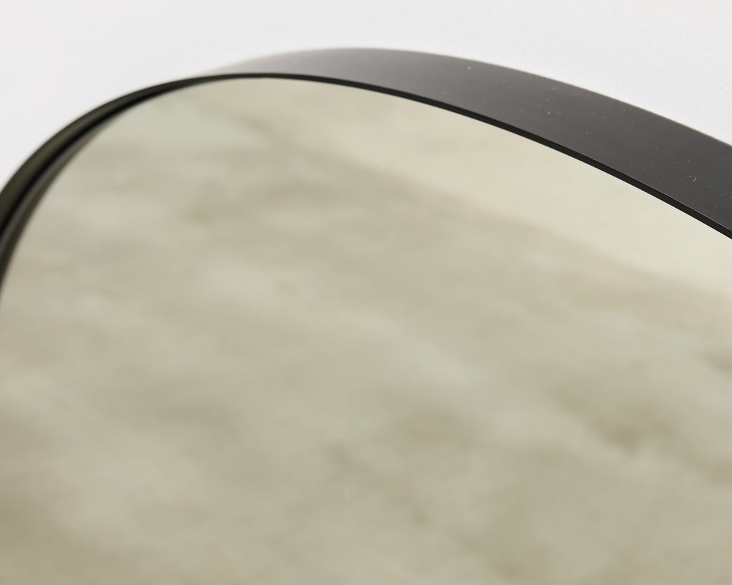 Restoration Hardware Round Bristol Mirror Blackened 42 In.