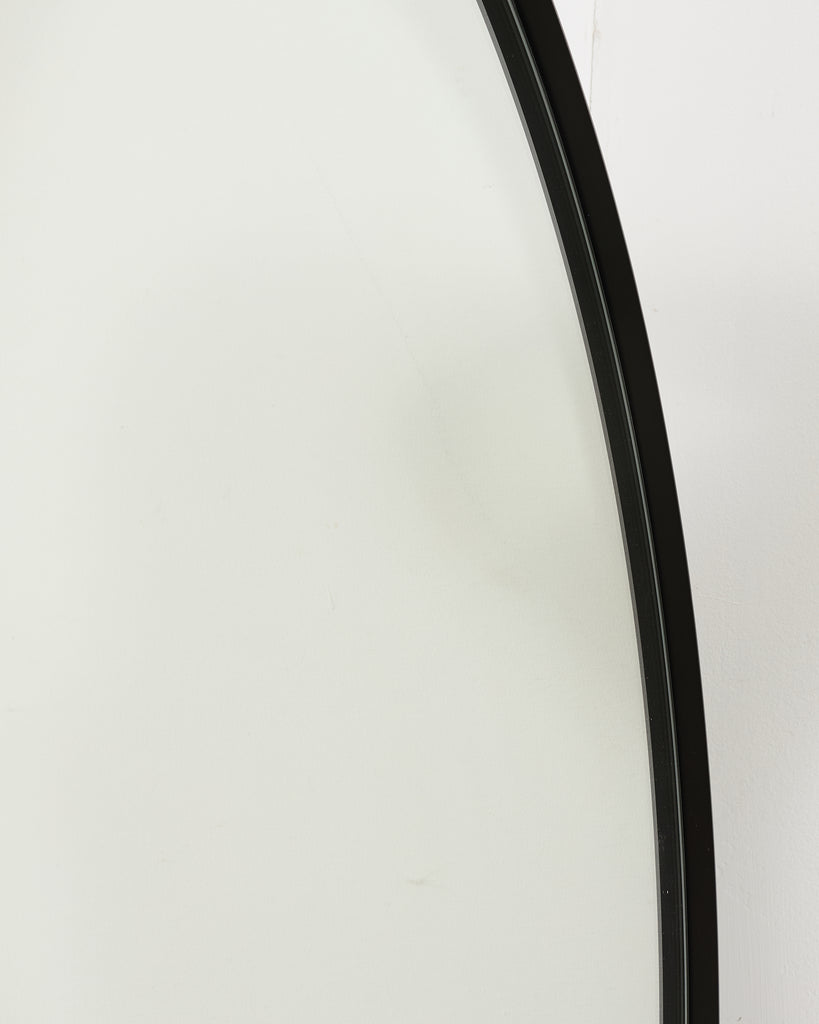 Restoration Hardware Round Bristol Mirror Blackened 42 In.