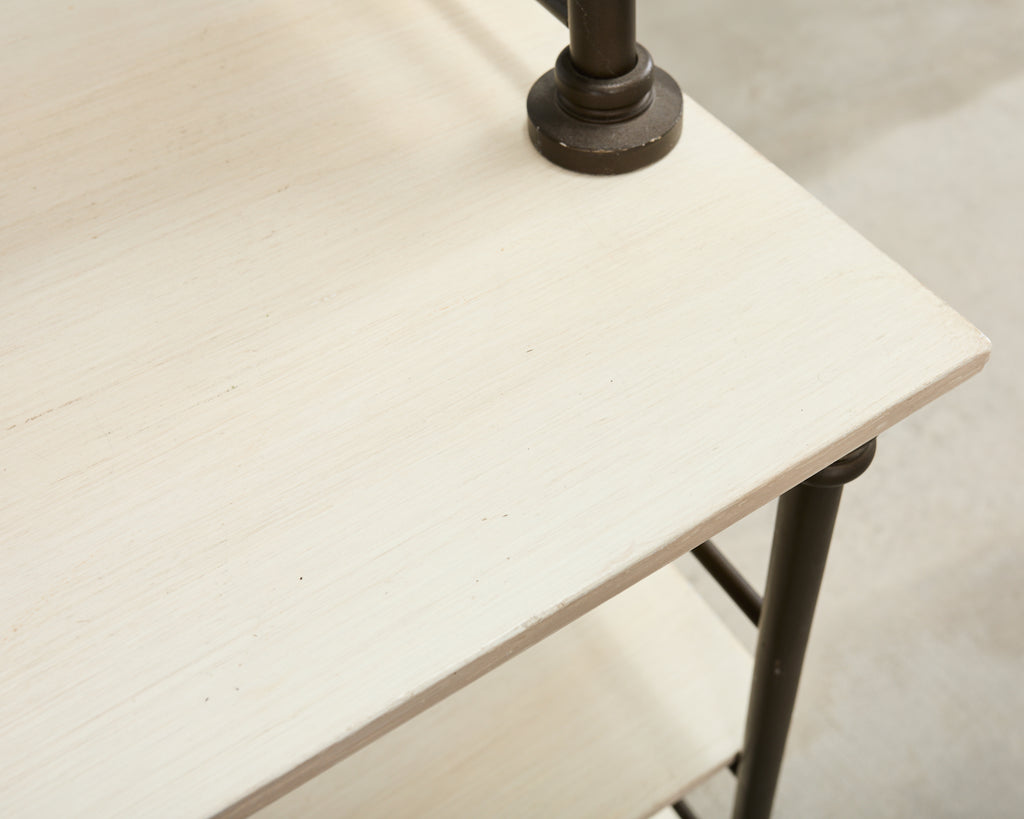 Industrial Style Bronzed Iron Rolling Bookcase Etagere by Suzanne Kasler