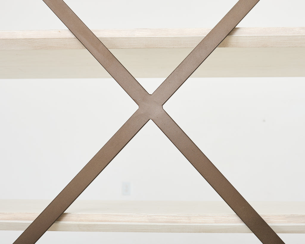 Industrial Style Bronzed Iron Rolling Bookcase Etagere by Suzanne Kasler