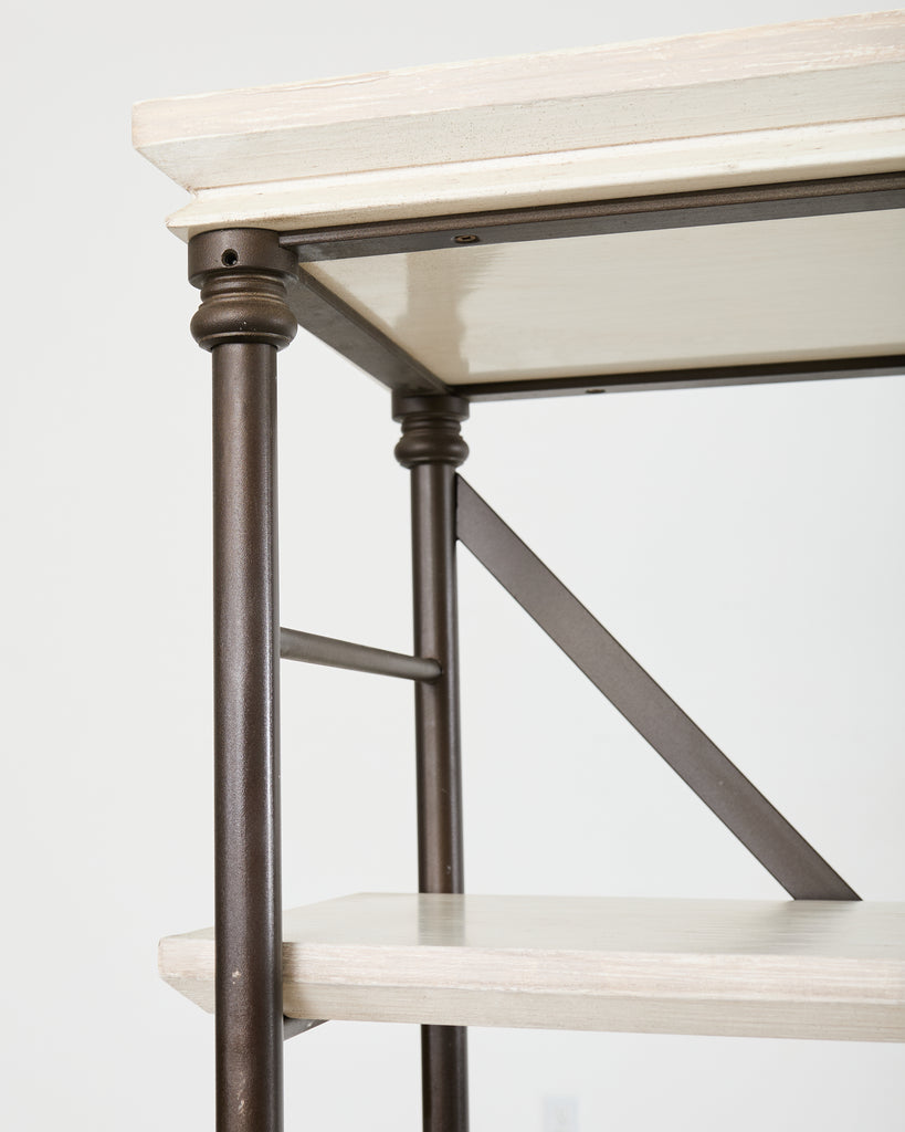 Industrial Style Bronzed Iron Rolling Bookcase Etagere by Suzanne Kasler