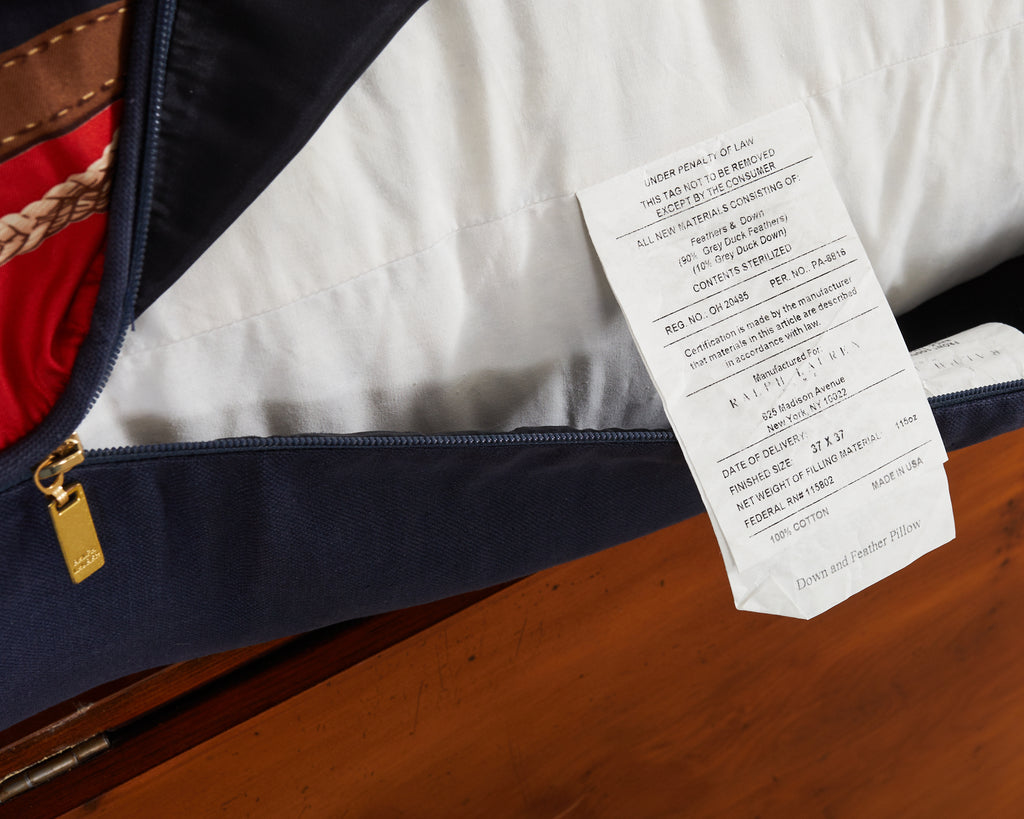 Set of Three Large Ralph Lauren Equestrian Silk Scarf Pillows