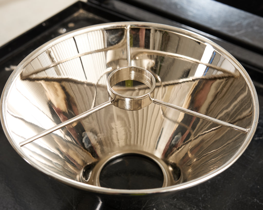 Ralph Lauren "Barrett Large Knurled Chandelier" Polished Nickel