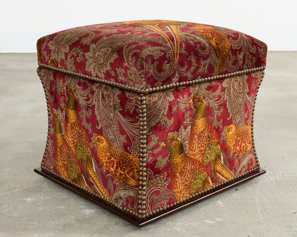 Ralph Lauren 'Florence' Storage Ottoman in Buckthorn Paisley Fabric