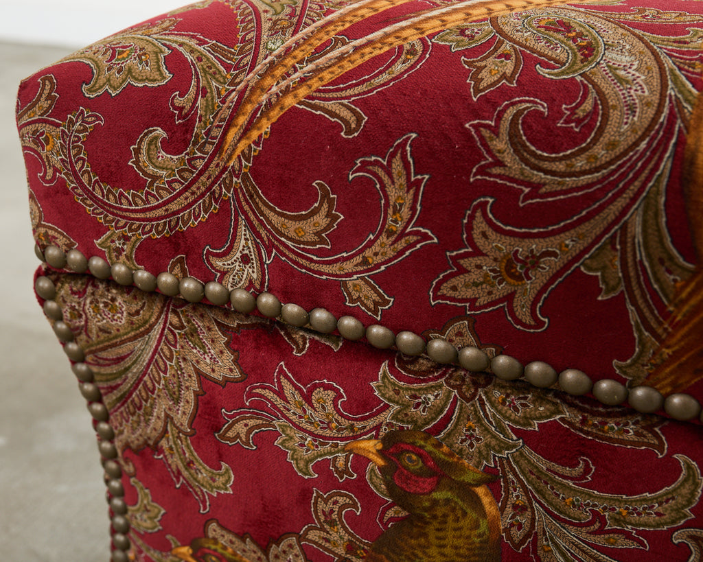 Ralph Lauren 'Florence' Storage Ottoman in Buckthorn Paisley Fabric