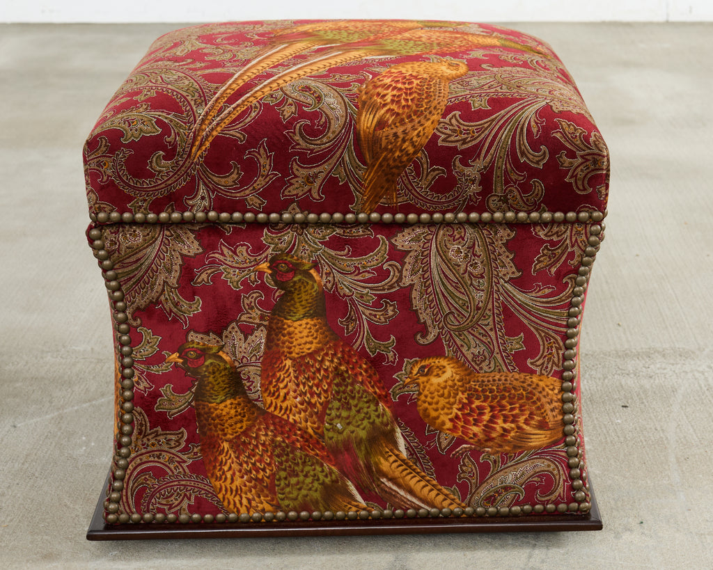Ralph Lauren 'Florence' Storage Ottoman in Buckthorn Paisley Fabric